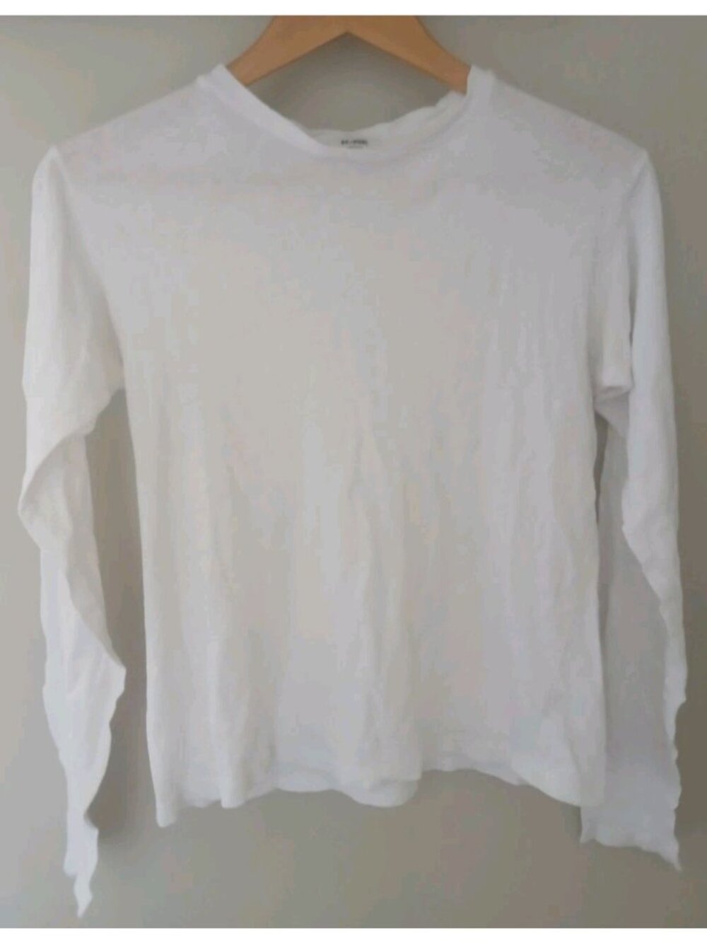 Re/Done 100% Cotton Crewneck Long Sleeve T Shirt